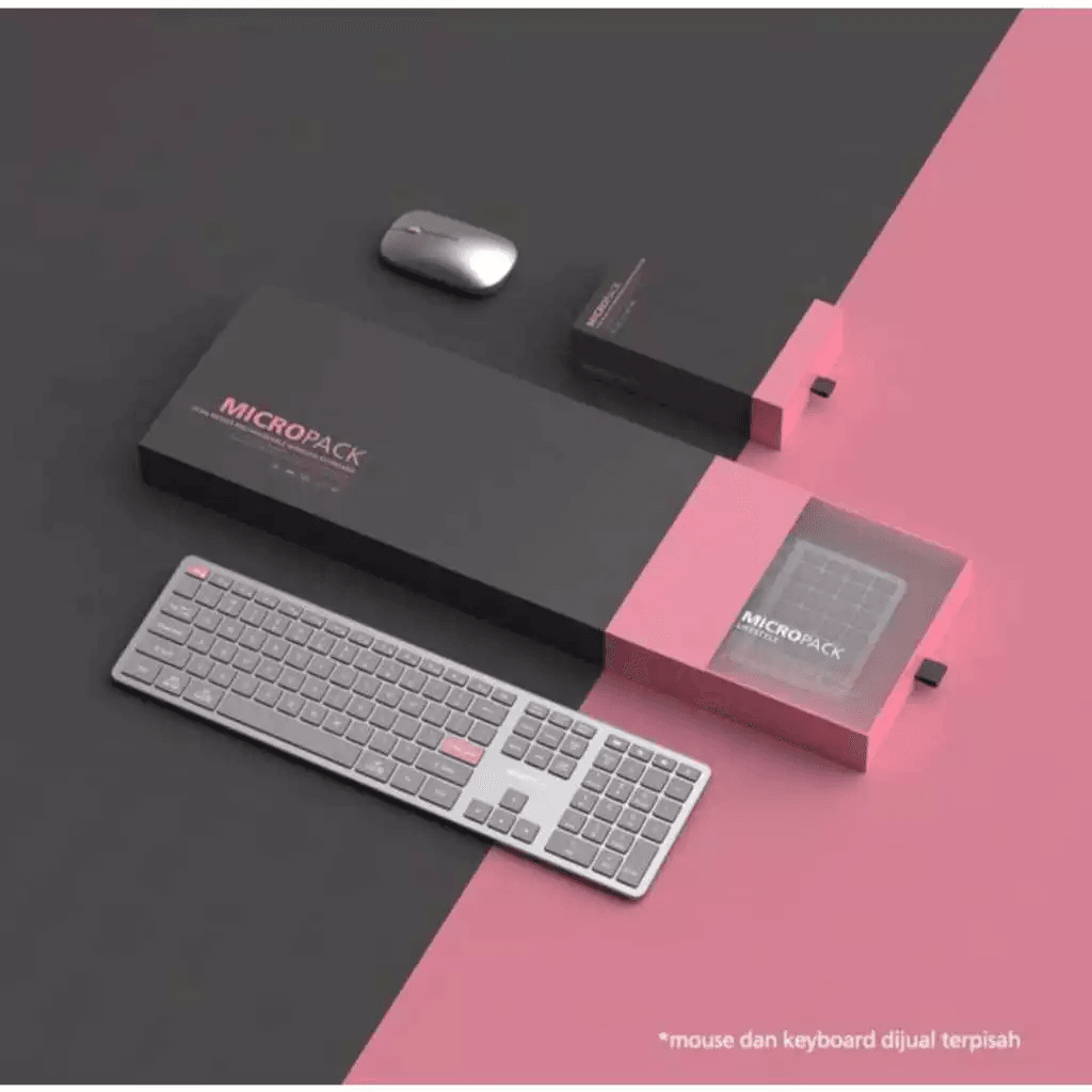 Micropack Keyboard Wireless & Bluetooth - Rechargeable - Silent Key - Dual Modes - K-310W - SFI Group - 3