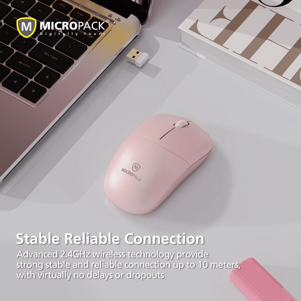 Micropack Mouse Wireless - Silent Click - Slim Design - MP-712W - SFI Group - 3