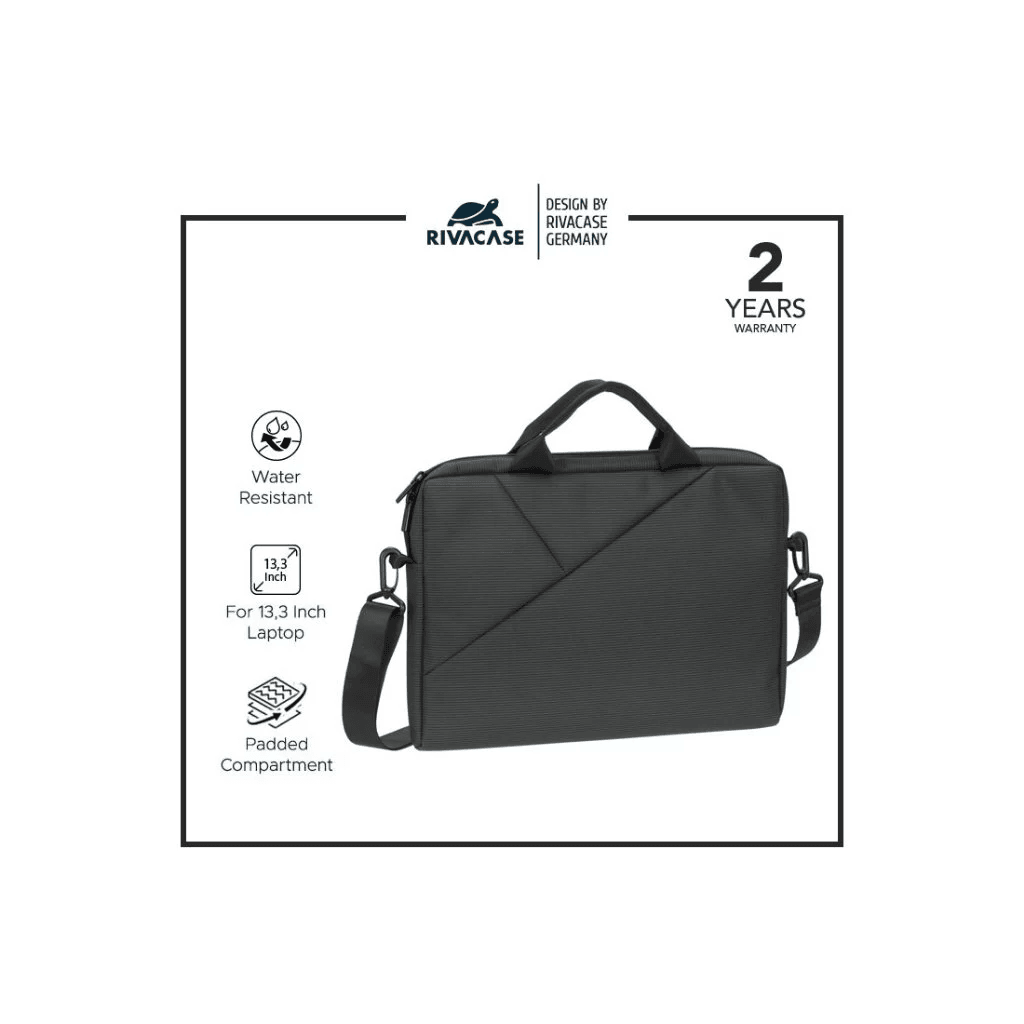 RIVACASE Tas Laptop Selempang Messenger Bag 13.3 Inch TIVOLI 8720 | GREY - SFI Group - 4