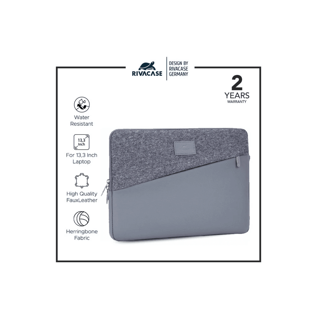 RIVACASE Pelindung Laptop Sleeve 13.3 Inch EGMONT 7903 | BLUE (4260403573402) - SFI Group - 2