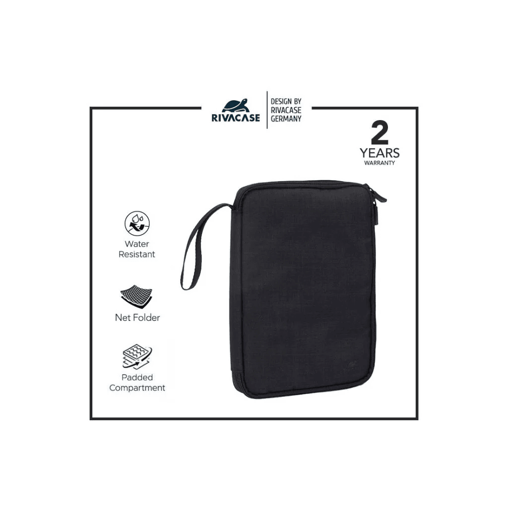 RIVACASE Tempat Penyimpanan Travel Bag Organizer Water Resistant | Biscayne (5632) - Black - 2