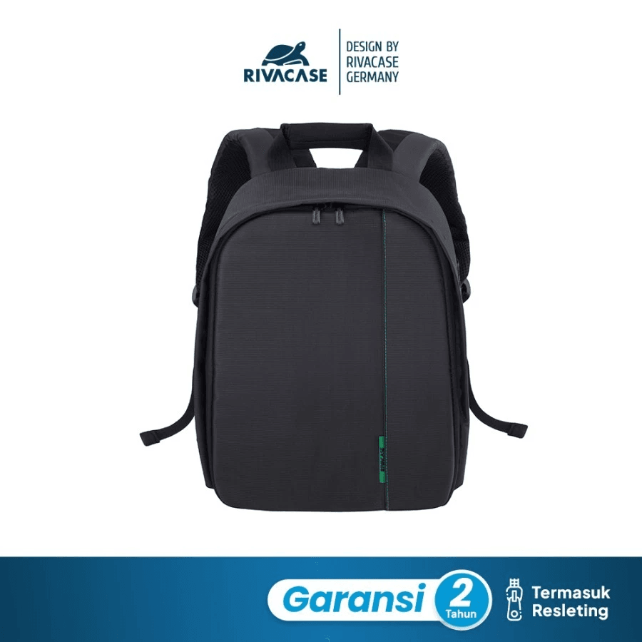RIVACASE Tas Kamera Ransel Mirrorless Camera Bag Water Resistant |Green Mantis (7460) - Black - SFI Group