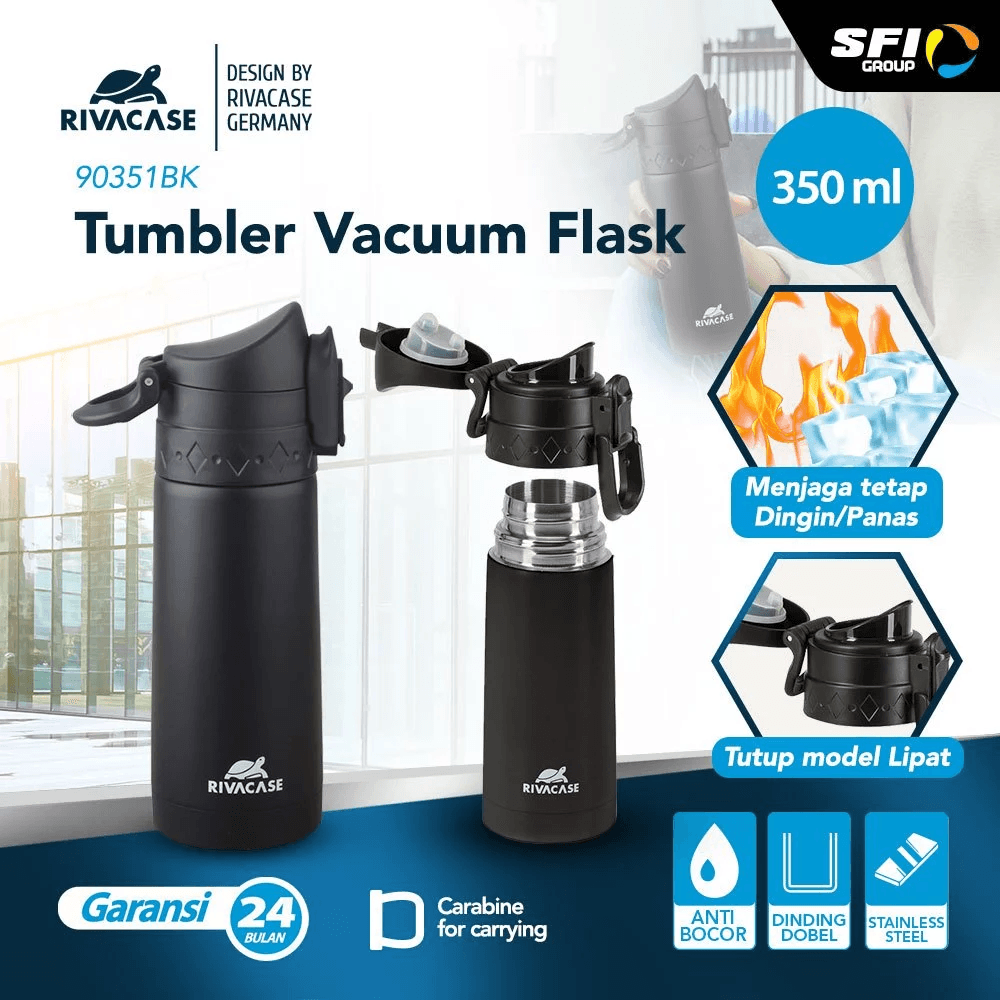 Rivacase 90341DB Vacuum Travel Mug 380ml