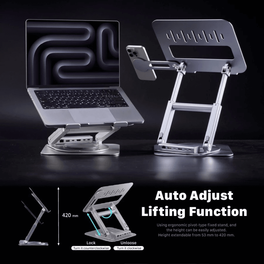 Adam Elements Casa Hub Stand Ultra - Data Converter USB-C Magnetic - Laptop Hub Stand - AAPADHUBSTDU - SFI Group - 2