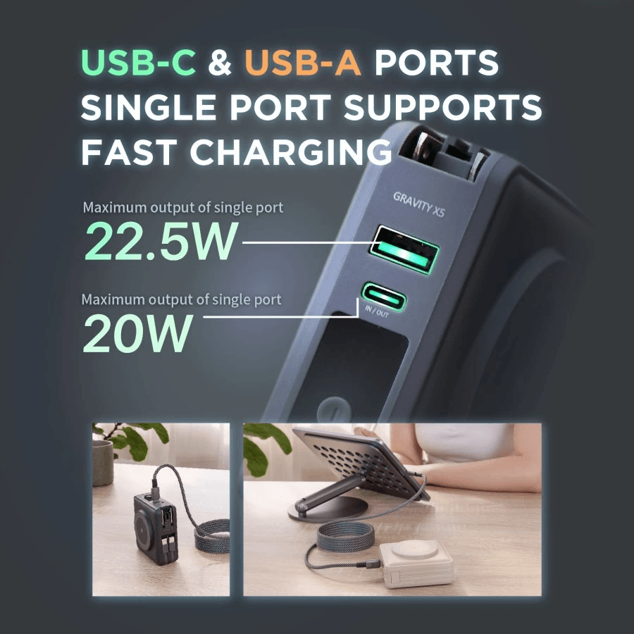 Adam Elements Powerbank Gravity X5 Power Bank Magnetic Magsafe 15000 15.000 mAH Fast Charging - 4