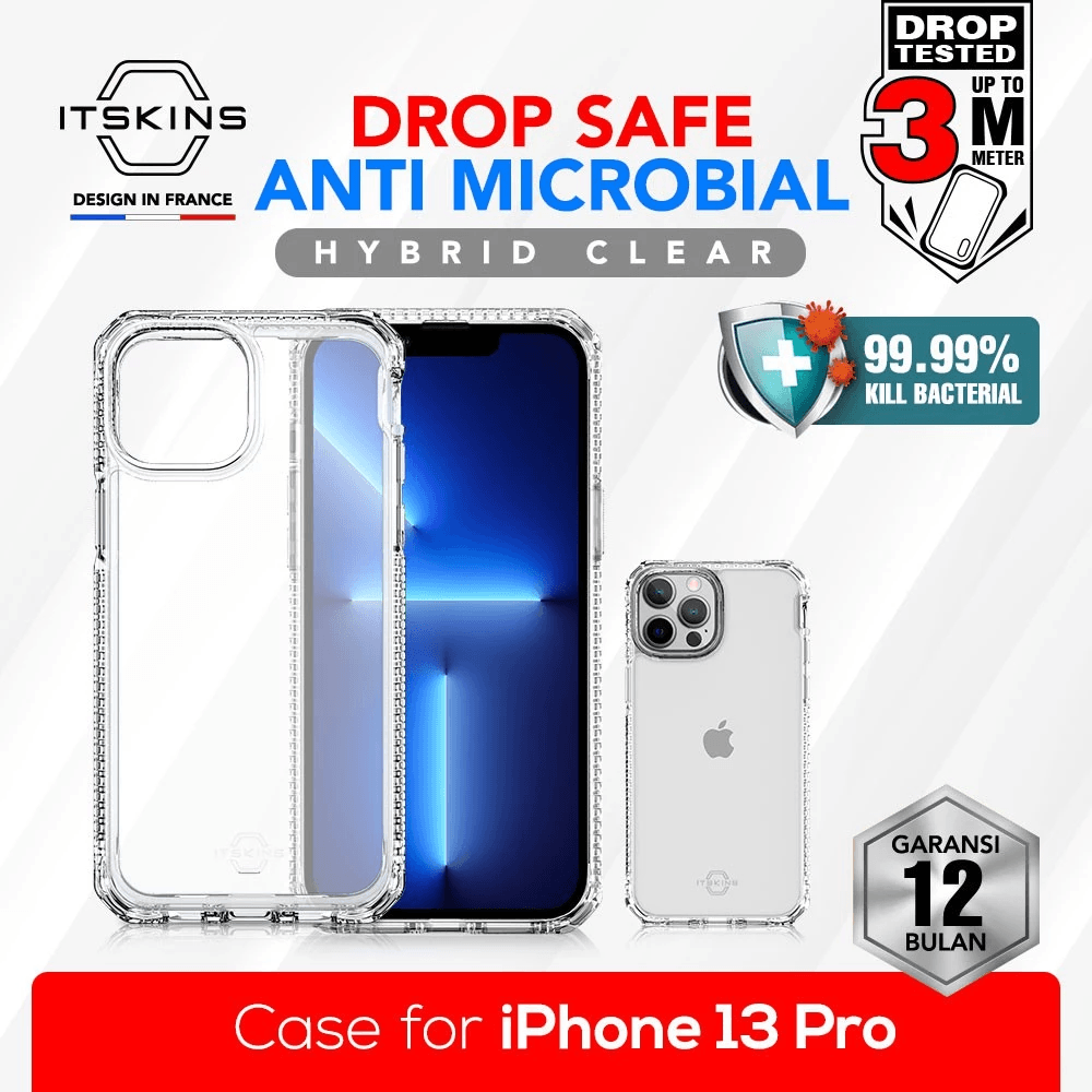 ITSKINS Shockproof Case for iPhone 13 Pro - Casing Hybrid Clear - SFI Group