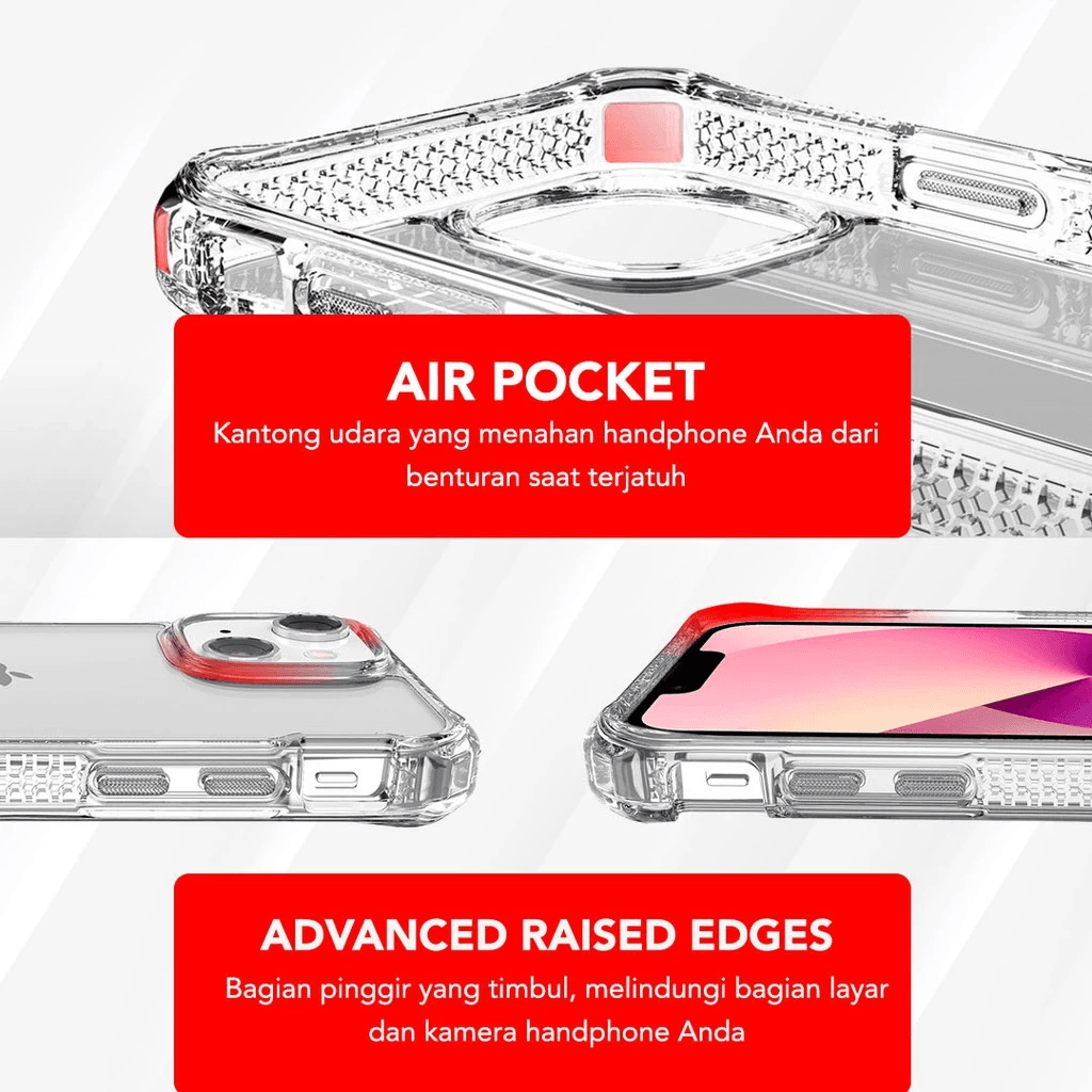 ITSKINS Shockproof Case / Casing for iPhone 13 - Hybrid Clear - SFI Group - 3
