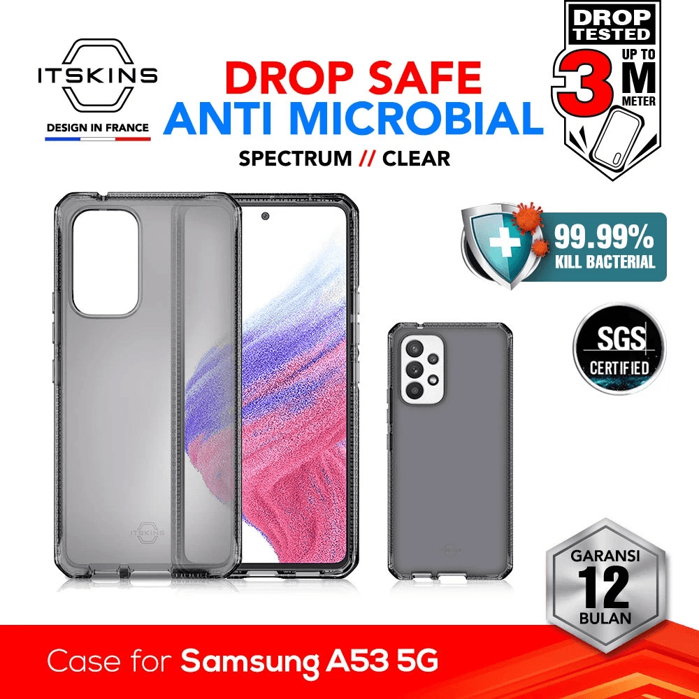 ITSKINS Shock Proof Case for Samsung Galaxy A53 - Spectrum Clear Smoke - SFI Group