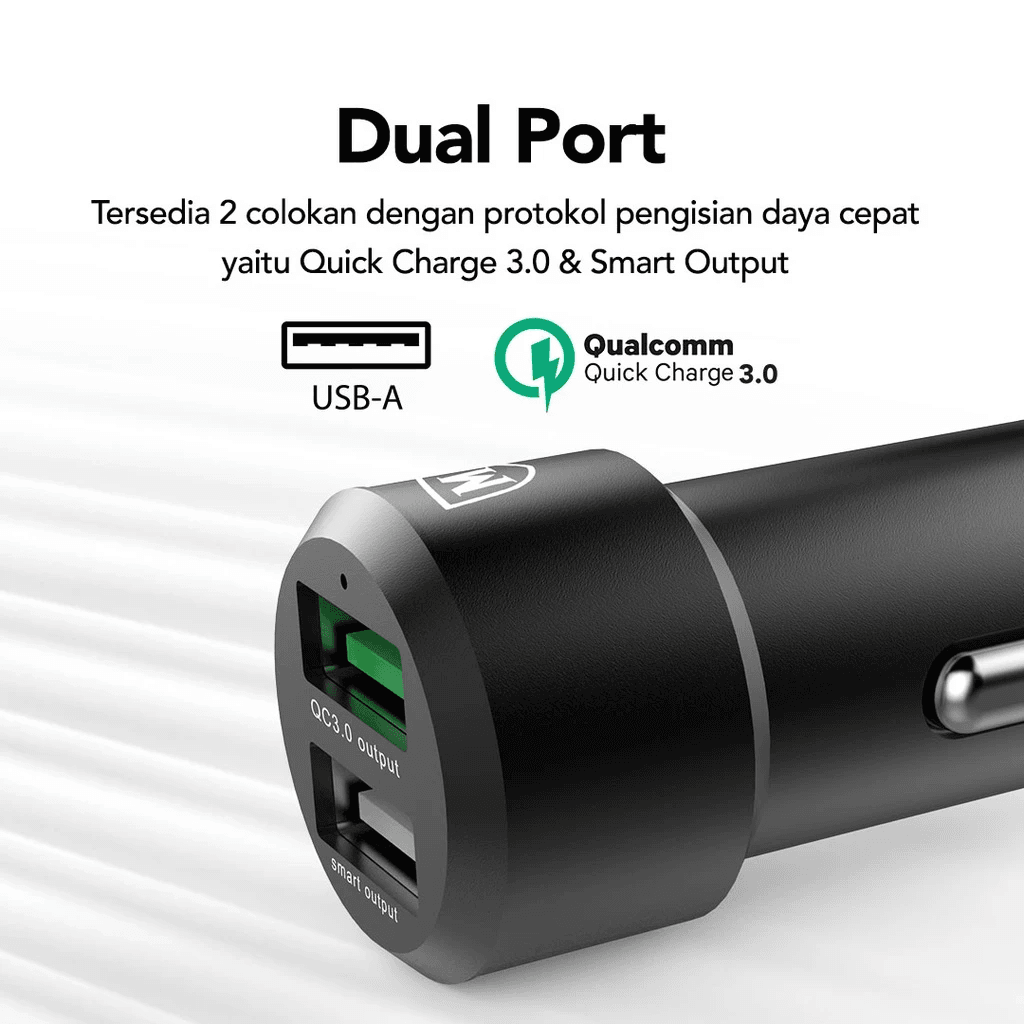 Micropack Car Charger 2 Port Fast Charging 30 Watt - MCC-254Q3 - SFI Group - 4