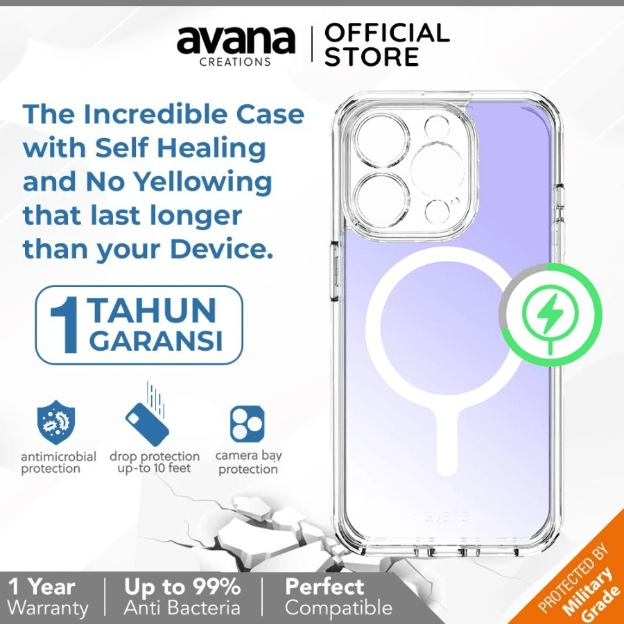 AVANA CASE FOR IPHONE 15 PRO / Pro Max - CASING MAGSAFE ProMax - COSMIC - VIOLET - SFI Group