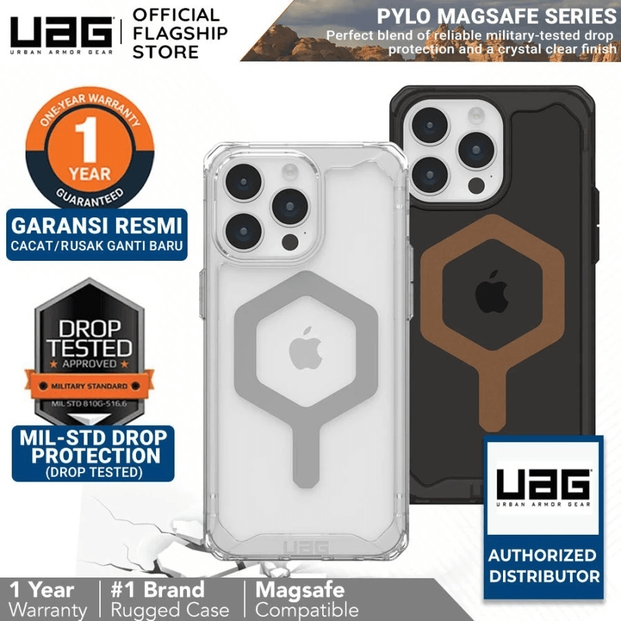 UAG Plyo Case iPhone 15 Pro / 15 Pro Max - Clear Magsafe Casing ProMax - SFI Group