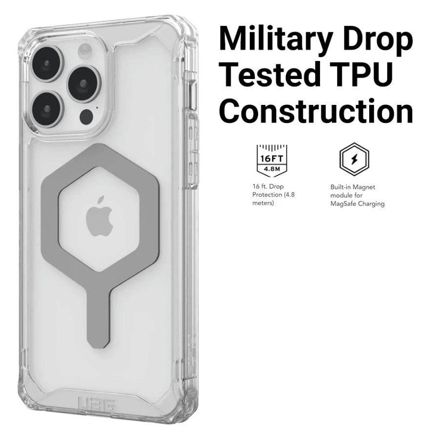 UAG Plyo Case iPhone 16 Pro / 16 Pro Max - Clear Magsafe Casing ProMax - Ice/White - SFI Group - 3