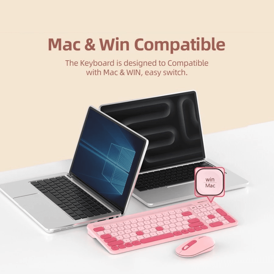 Micropack Keyboard Mouse Combo Wireless - Lifestyle - 2.4G + Bluetooth - iPad Stand - KM-238W-EN - SFI Group - 2
