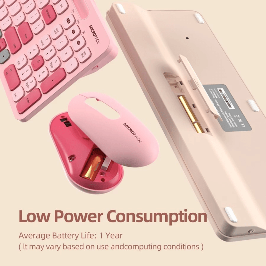 Micropack Keyboard Mouse Combo Wireless - Lifestyle - 2.4G + Bluetooth - iPad Stand - KM-238W-EN - SFI Group - 4