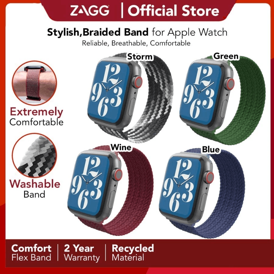 GEAR4 Strap Apple Watch Nylon Sport Loop Strap Watch Jam Tangan Smartwatch Braided 45mm/44mm/42mm - SFI Group