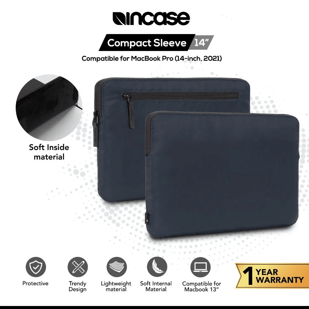 INCASE SLEEVE CASE WITH FLIGHT NYLON FOR MACBOOK PRO 14 INCH - TAS LAPTOP - LAPTOP BAG - SFI Group