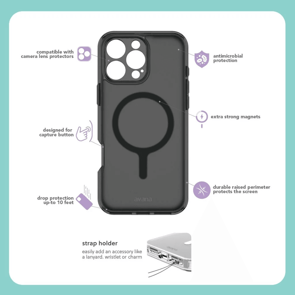 AVANA CASE FOR IPHONE 16/IPHONE 16 PRO/IPHONE 16 PRO MAX CASING MAGSAFE MIST ProMax - ASH - SFI Group - 4