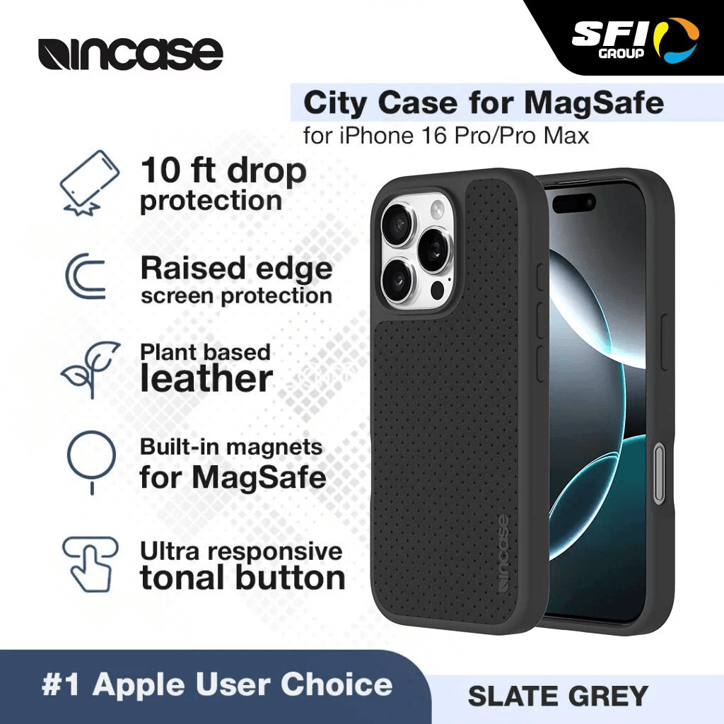 INCASE CASE FOR IPHONE 16 PRO / IPHONE 16 PRO MAX CASING MAGSAFE CITY SLATE GREY ProMax - SFI Group
