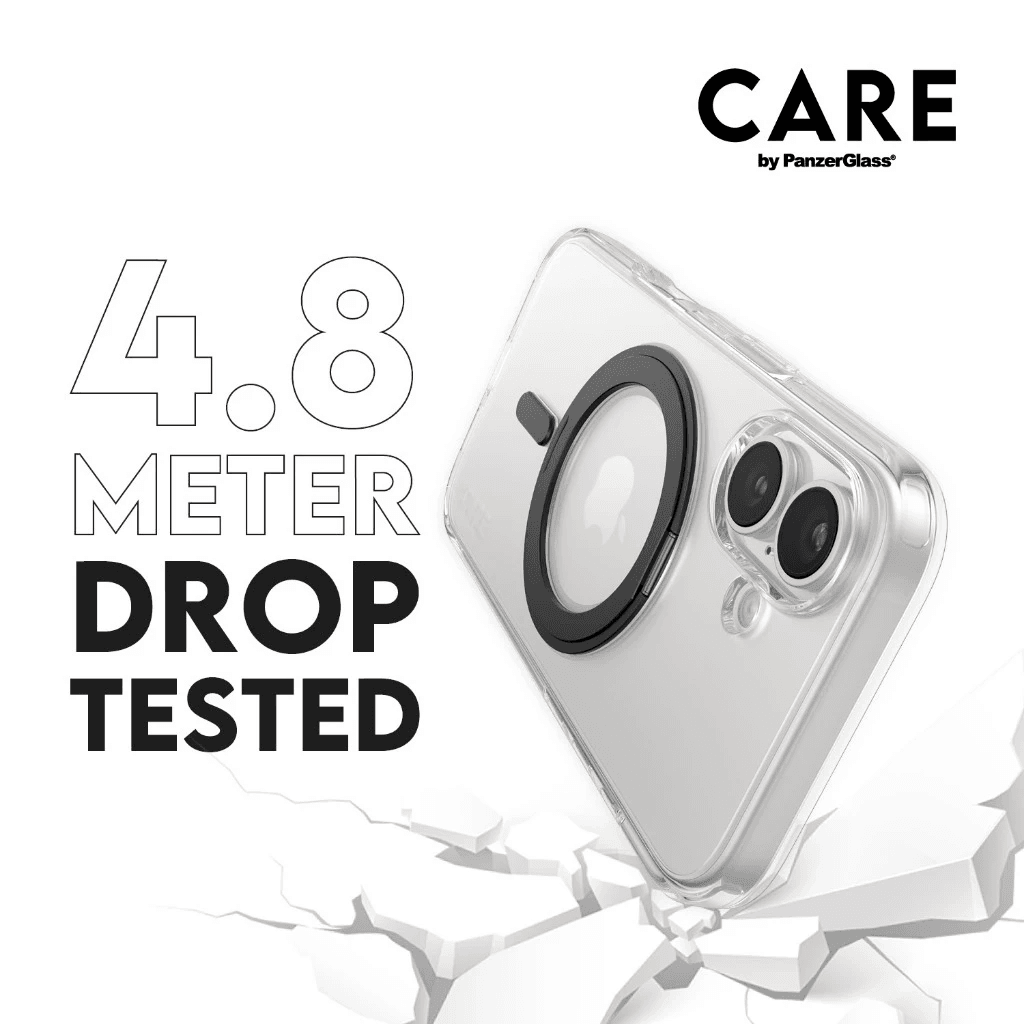 CARE by PanzerGlass MagSafe & Kickstand Case iPhone 16/16 Pro/16 Pro Max Feature Casing Kick Stand Transparent ProMax - SFI Group - 3