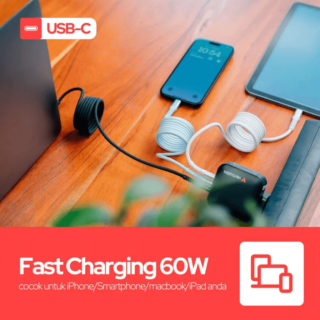 Verbatim Cable Charger Magnetic USB C To C Kevlar – Kabel Fast Charging 60W – 120 Cm - SFI Group - 4