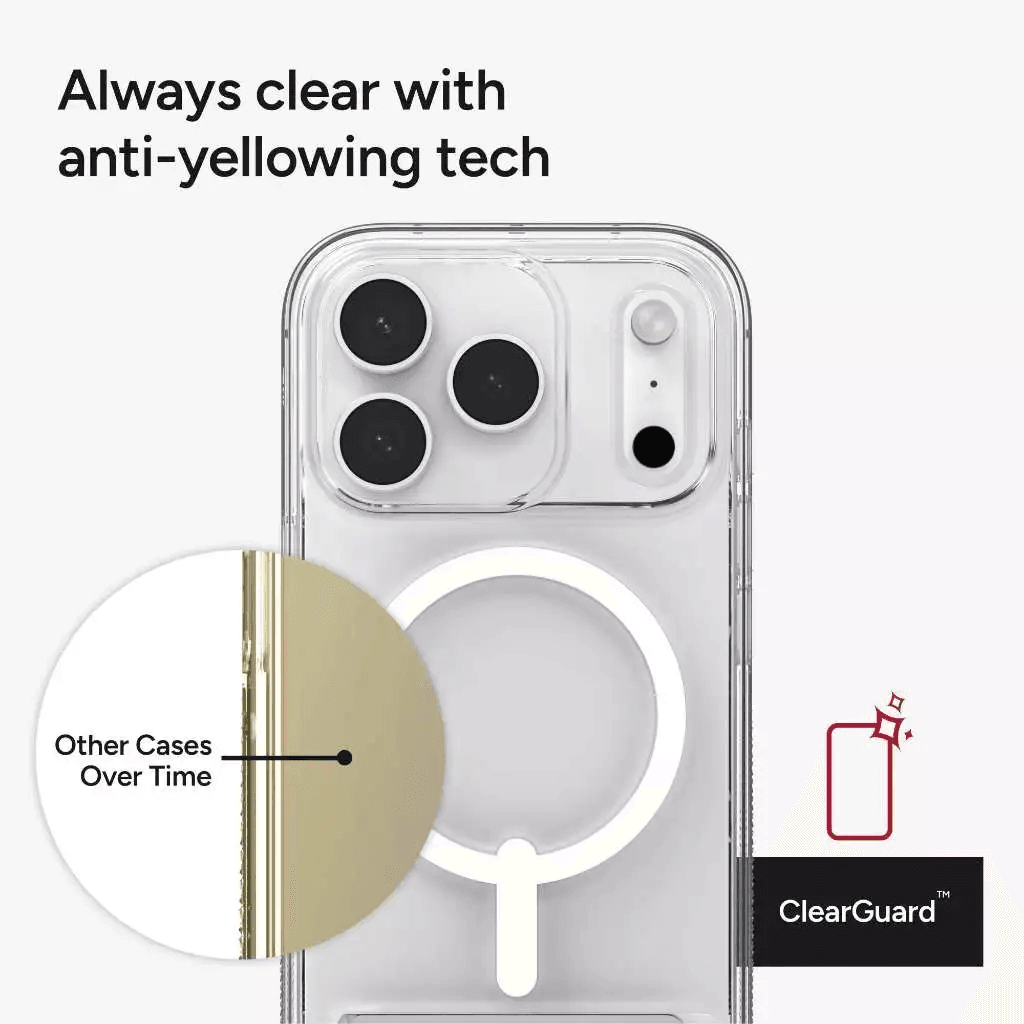 ZAGG Case For iPhone 17 Pro 17 Pro Max - Casing HP Iphone 17 ProMax - Crystal Palace Snap - with Kickstand Kick Stand & Camera Button - Clear - SFI Group - 4