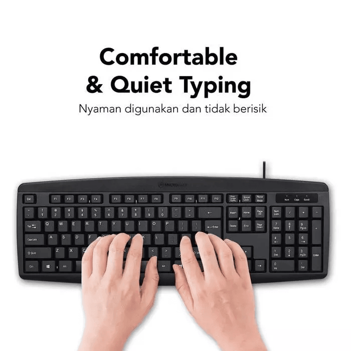 Micropack Keyboard Cable Wired Low Cap Black - Spill Resistant - KM-2003 - SFI Group - 3