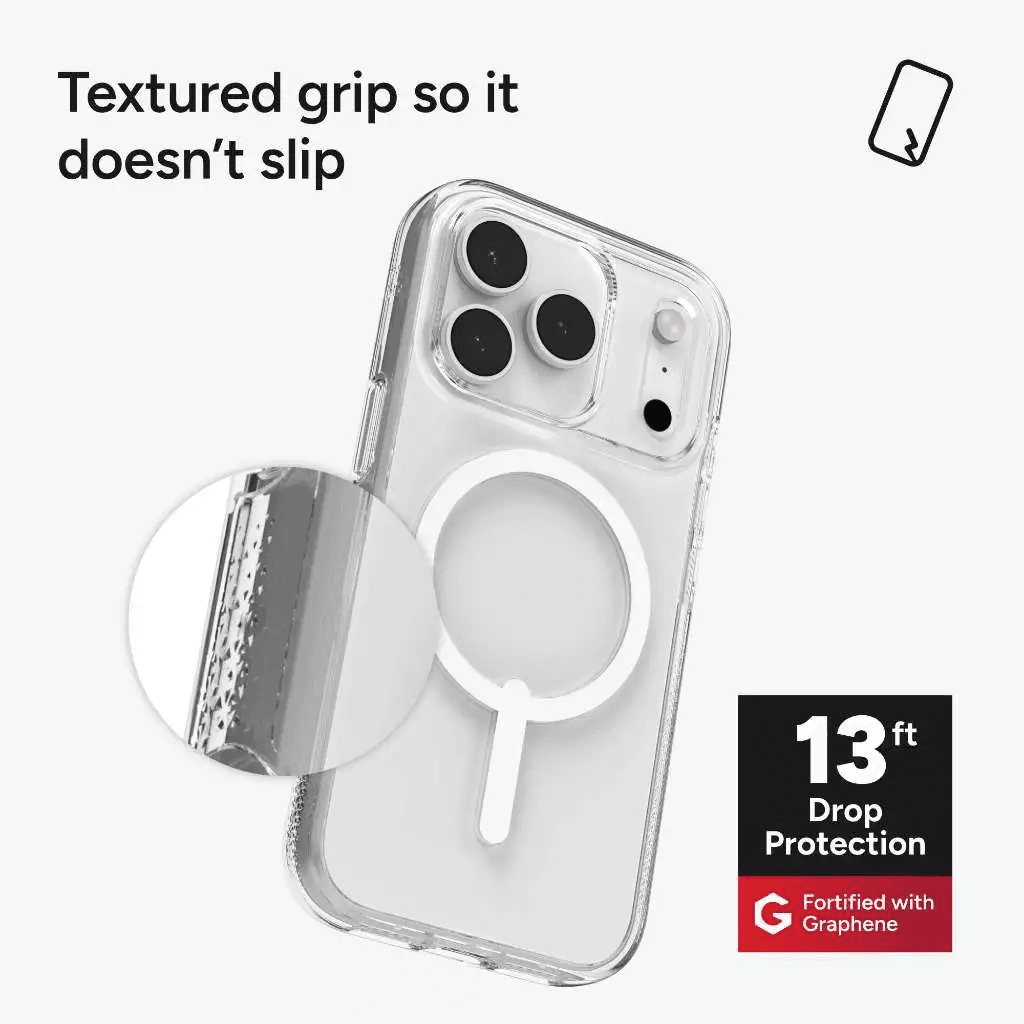 ZAGG Case iPhone 17 iPhone 17 Air - Casing iPhone 17 - Crystal Palace Snap for MagSafe Phone Case with Camera Button - Clear - SFI Group - 2