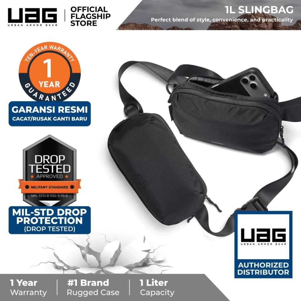 UAG - Sling Bag - 1L - Standard Issue - Tas Selempang - Clutch - Black - SFI Group