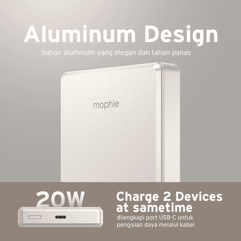MOPHIE POWER BANK POWERBANK - ESSENTIAL - SNAP + POWERSTATION 10000 10.000 mAh METALLIC - ROSE GOLD - SFI Group - 2