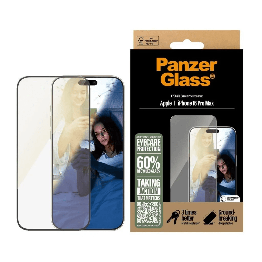 PanzerGlass EyeCare UWF Screen Protector For iPhone 16 Pro | 16 Pro Max ProMax | Tempered Glass Anti Gores - SFI Group - 2