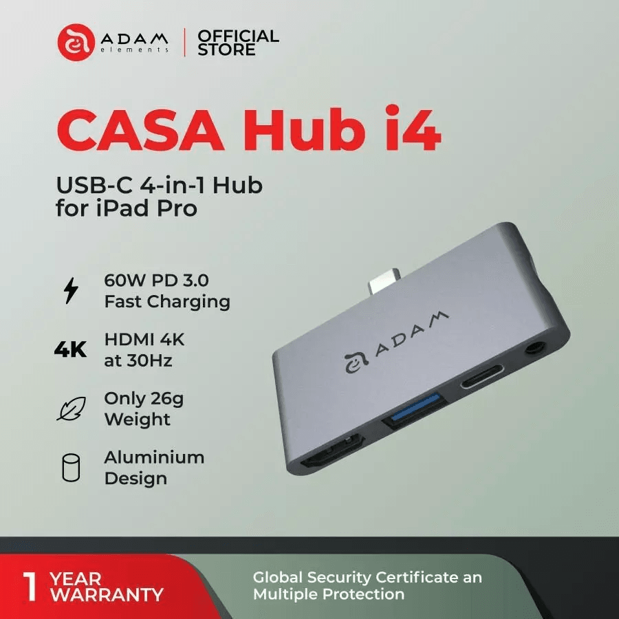 Adam Elements CASA HUB i4 - Data Converter 4 Port In 1 Direct Plug Type C