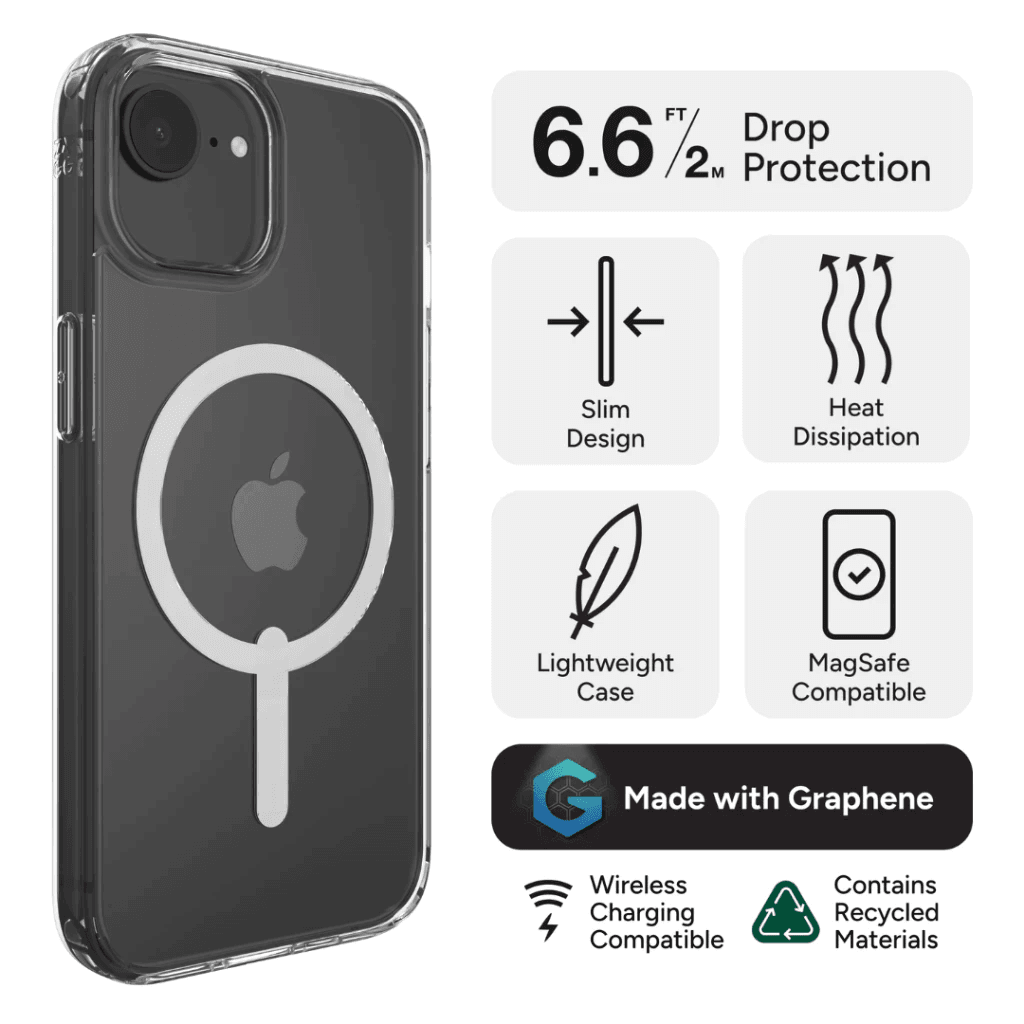Zagg Case iPhone 16e/15/14/13 Crystal Palace Snap Lite Casing - Essential Snap Clear Magsafe (702321805) - 4