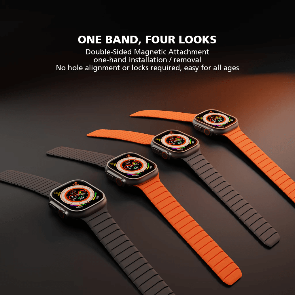 Micropack Magnetic Watch Strap - Stylish & Comfy - Skin Friendly - Reversible 2 Sides 42 Ultra - MWS-03 - 2