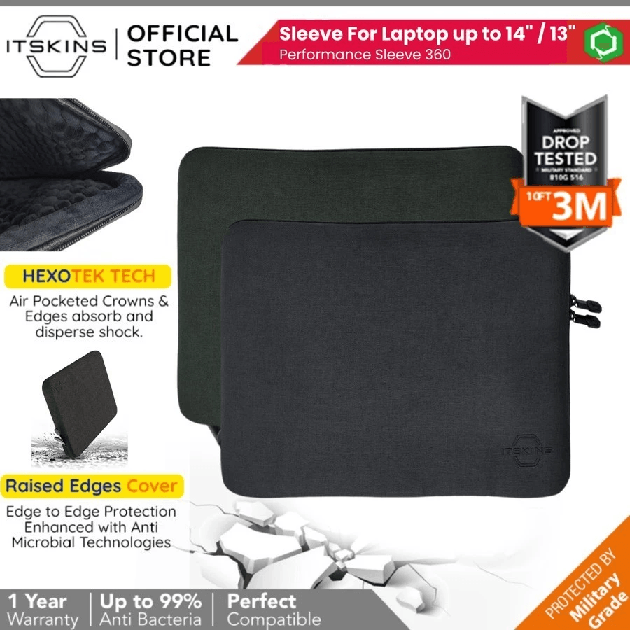 ITSKINS Sleeve For Laptop / Macbook Pro up to 14" / 13" - Tas Pelindung Notebook - Performance 360 - SFI Group