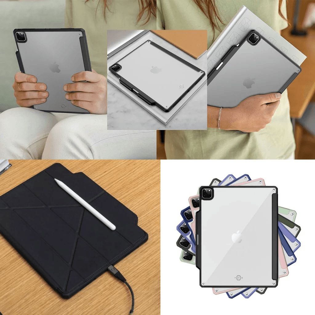 ITSKINS Case iPad Pro 12.9" (3rd, 4th, 5th, 6th Gen) - Hybrid Solid Folio - Casing Hardcase Black - SFI Group - 4
