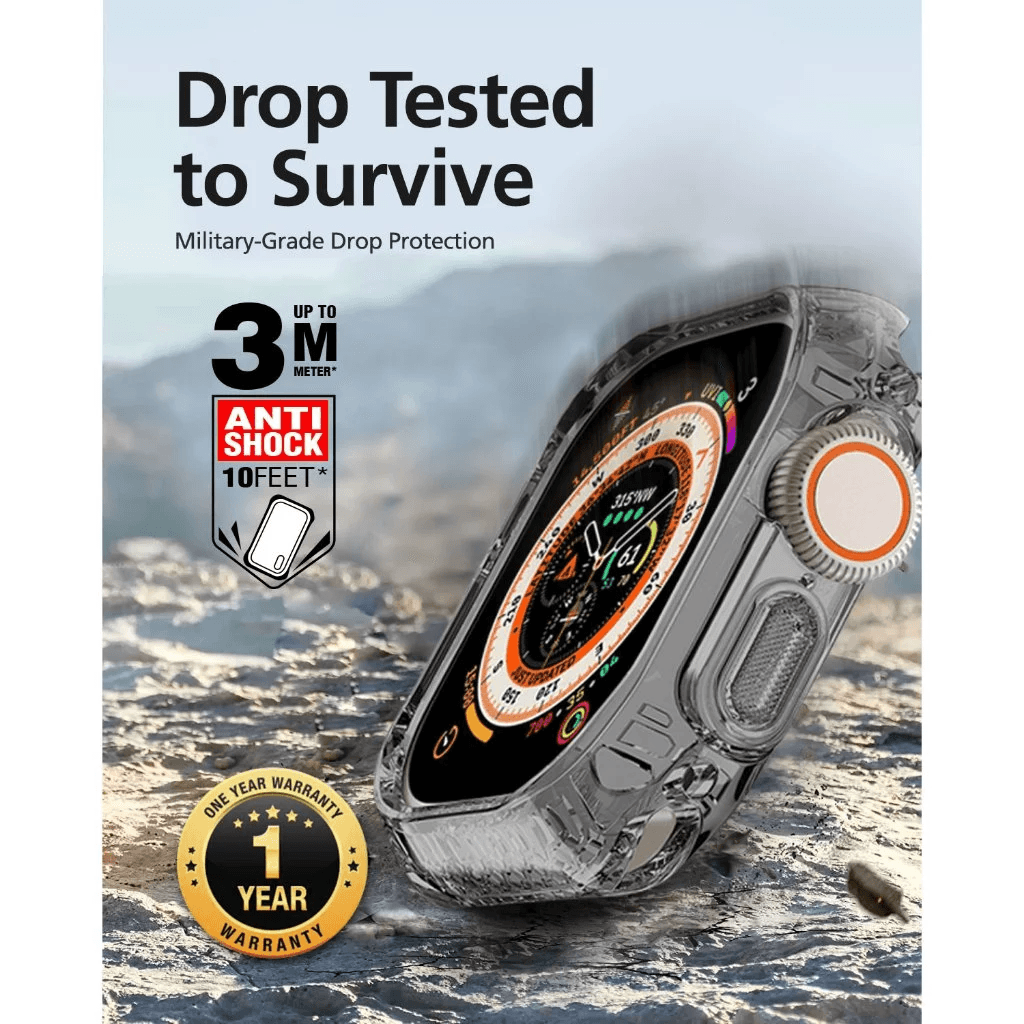 ITSKINS Case Apple Watch Ultra (49MM) - Spectrum R Clear - Smoke Casing (2 in 1 Bumper) - SFI Group - 3