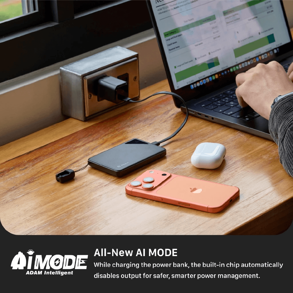 Adam Elements - Powerbank Vionta A5 Slim Qi2 CCC - Fast Charging 4.100 4100 mAh - 60W - Power Bank - SFI Group - 5
