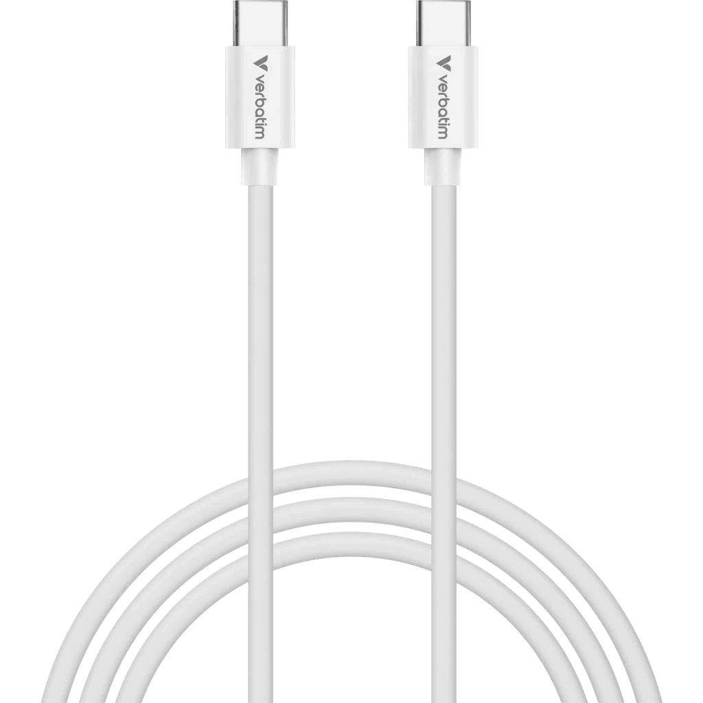 Verbatim - Wall Charger Mini GaN 20W + Cable C to C 60W 1M - Kepala Charging Kabel - 32396 - White - SFI Group - 5