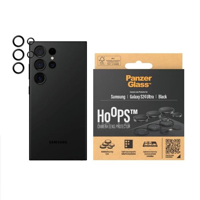 PanzerGlass Hoops Camera Lens Protector Black For Samsung S24 Ultra | Pelindung Lensa Kamera - SFI Group - 2