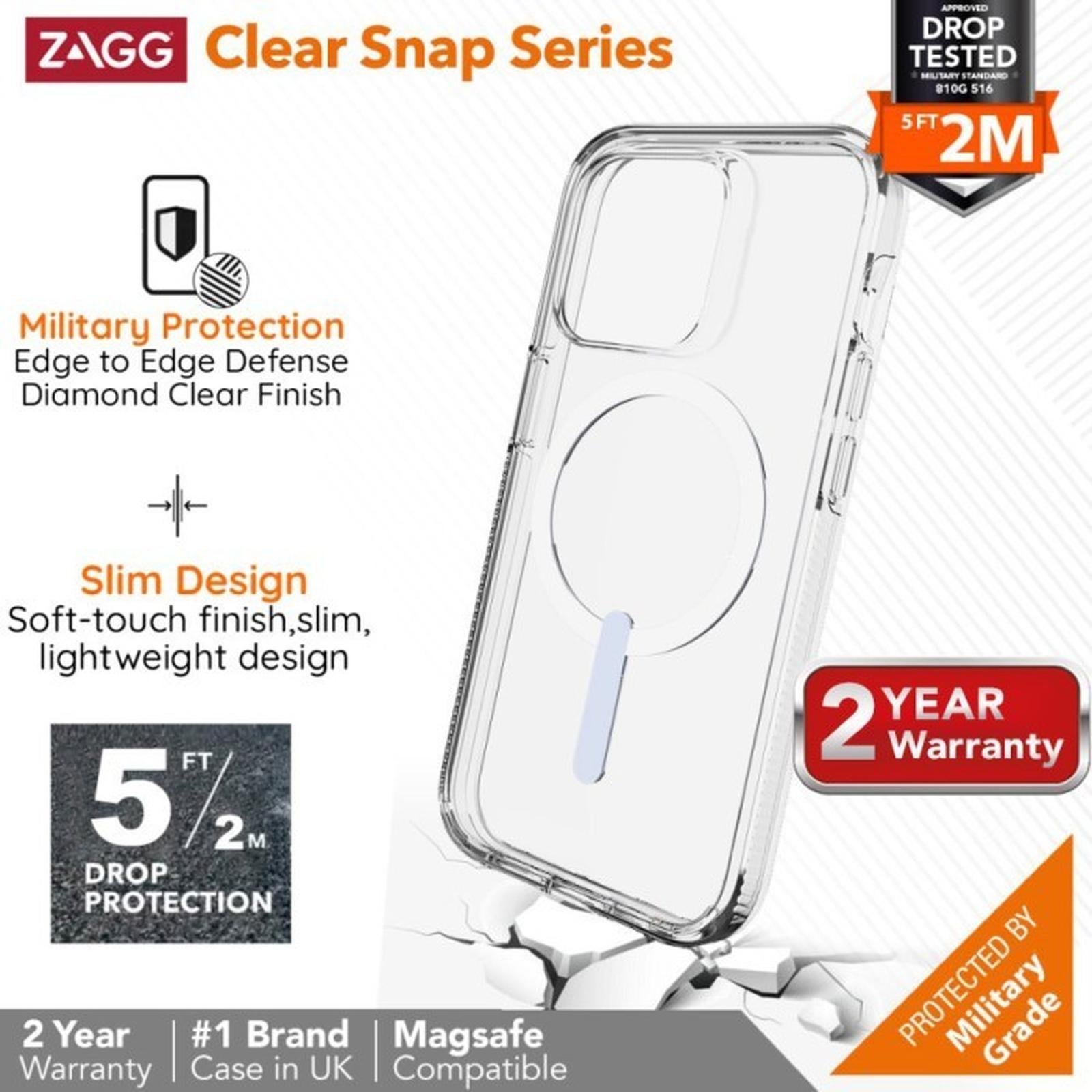 ZAGG Case For iPhone 13 / iPhone 14 Casing Clear Snap - SFI Group