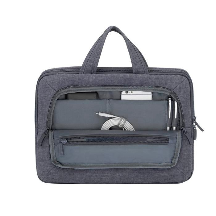 RIVACASE Tas Laptop Selempang Messenger Bag 13.3 Inch Water Resistant | Alpendorf (7520) - Grey | Tas Laptop - 4