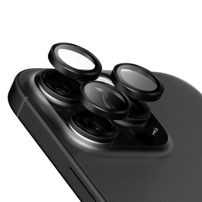 PanzerGlass Hoops Camera Lens Protector (3 Lens) Natural Titanium For iPhone 16| iPhone 16 Pro | 16 Pro Max | Pelindung Lensa Kamera - SFI Group - 5