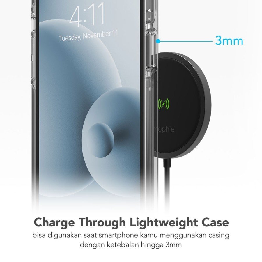Mophie Wireless Charging Charger Pad And Car Holder For iPhone Snap + Magsafe 15W - SFI Group - 3