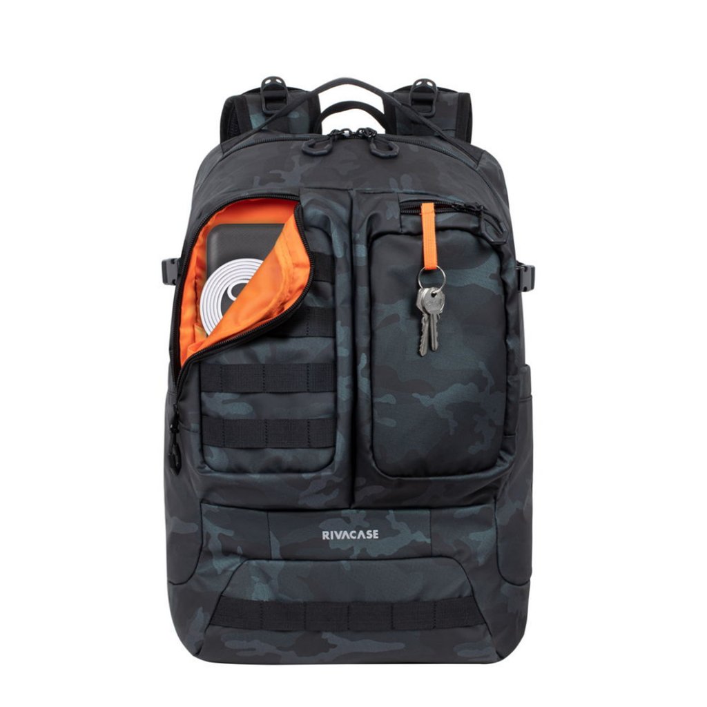 RIVACASE Backpack Laptop 17.3 Inch Gaming Sherwood 7661 - 32L Large Camo Navy Original - 3