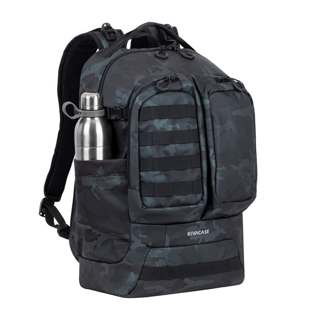 RIVACASE Backpack Laptop 17.3 Inch Gaming Sherwood 7661 - 32L Large Camo Navy Original - 5