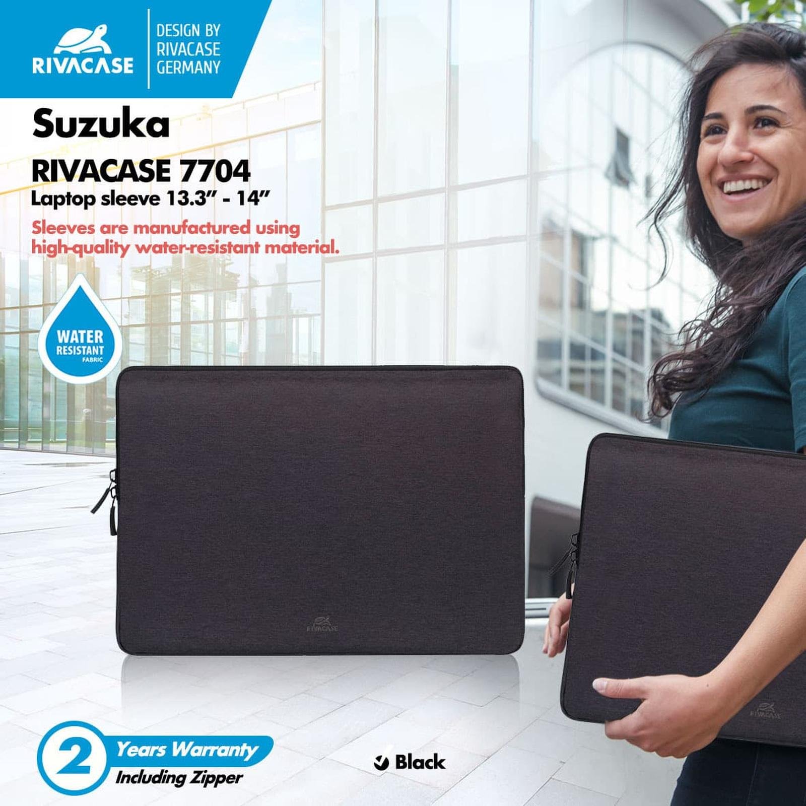 RIVACASE SLEEVE 7704 LAPTOP 13.3-14 INCH / 12 - BLACK | Sleeve MacBook | Laptop sleeve case