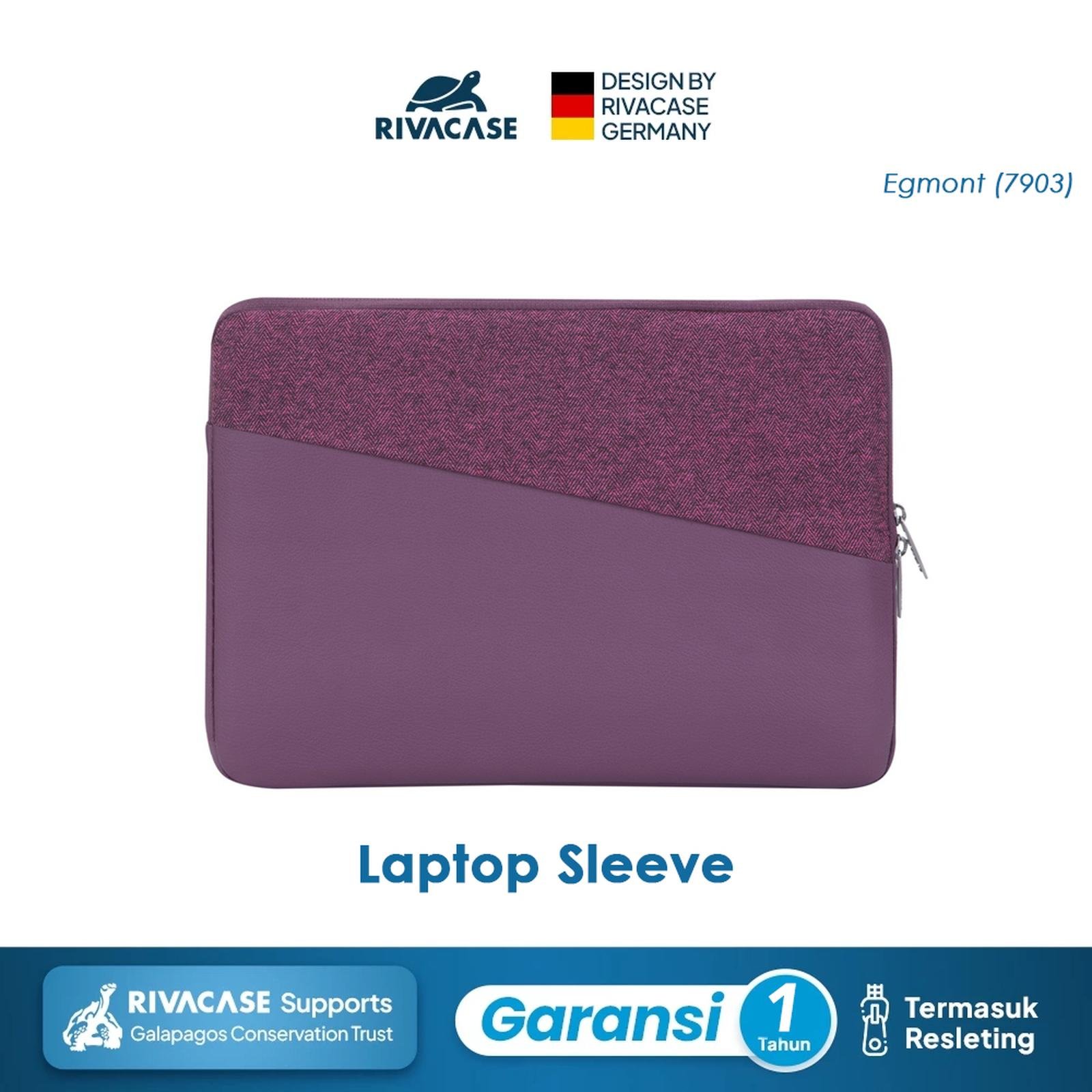 RIVACASE Tas Laptop Sleeve Case Pelindung Laptop 13.3 Inch Water Resistant | Egmont (7903) | Sleeve MacBook