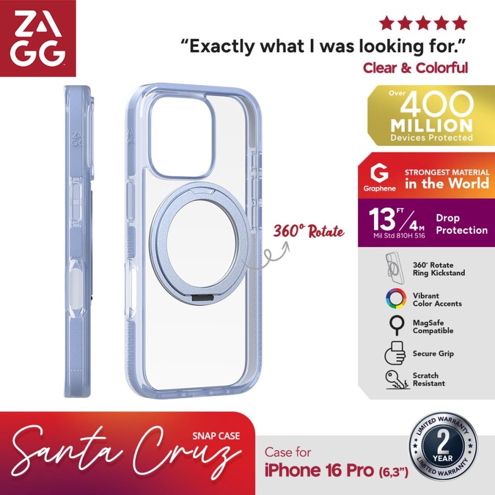 ZAGG Case Magsafe For iPhone 15 Pro/15 Pro Max Casing Snap Essential Clear - SFI Group