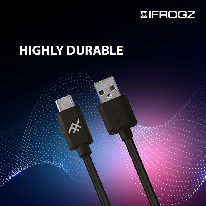 IFROGZ CABLE USB A to USB C CHARGE & SYNC 1 Meter - 1.8 Meter Cable USB A To Type C Kabel USB A To Type C Cable Data Kabel Data Charging - SFI Group - 5