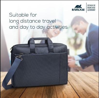 RIVACASE Tas Laptop Selempang Messenger Bag 15.6 Inch Water Resistant | Central (8231) | Tas Laptop | Tas Macbook | Tas kerja | Tas Selempang - 5